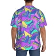 thumbnail image 5 of Cauagu Disco Roller Skates Men's Short Sleeve Button Down Hawaiian Shirt for Men Bowling Shirts Casual Summer Beach Shirt,Small, 5 of 6