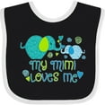 thumbnail image 3 of Inktastic My Mimi Loves Me Cute Elephants Boys or Girls Baby Bib, 3 of 4
