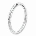 thumbnail image 3 of 925 Sterling Silver Stackable Expressions Rhodium Hammered Ring Size: 8; for Adults and Teens; for Women and Men, 3 of 5
