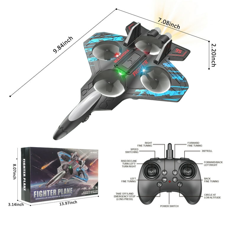 Maxky RC Helicopter, 360° Flips, Foam Drone, Blue photo 7