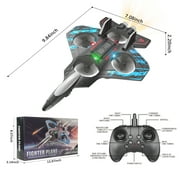 RC Plane 2.4GHZ Radio Control Helicopter 360°Flip Jet Fighter Foam Remote Control Airplane with LED Lights RC Toy Gift for Kids, Spinning Helicopter