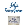 thumbnail image 2 of Kit de globos metálicos con letras cursivas Feliz Cumpleaños color Azul Marino, 2 of 5