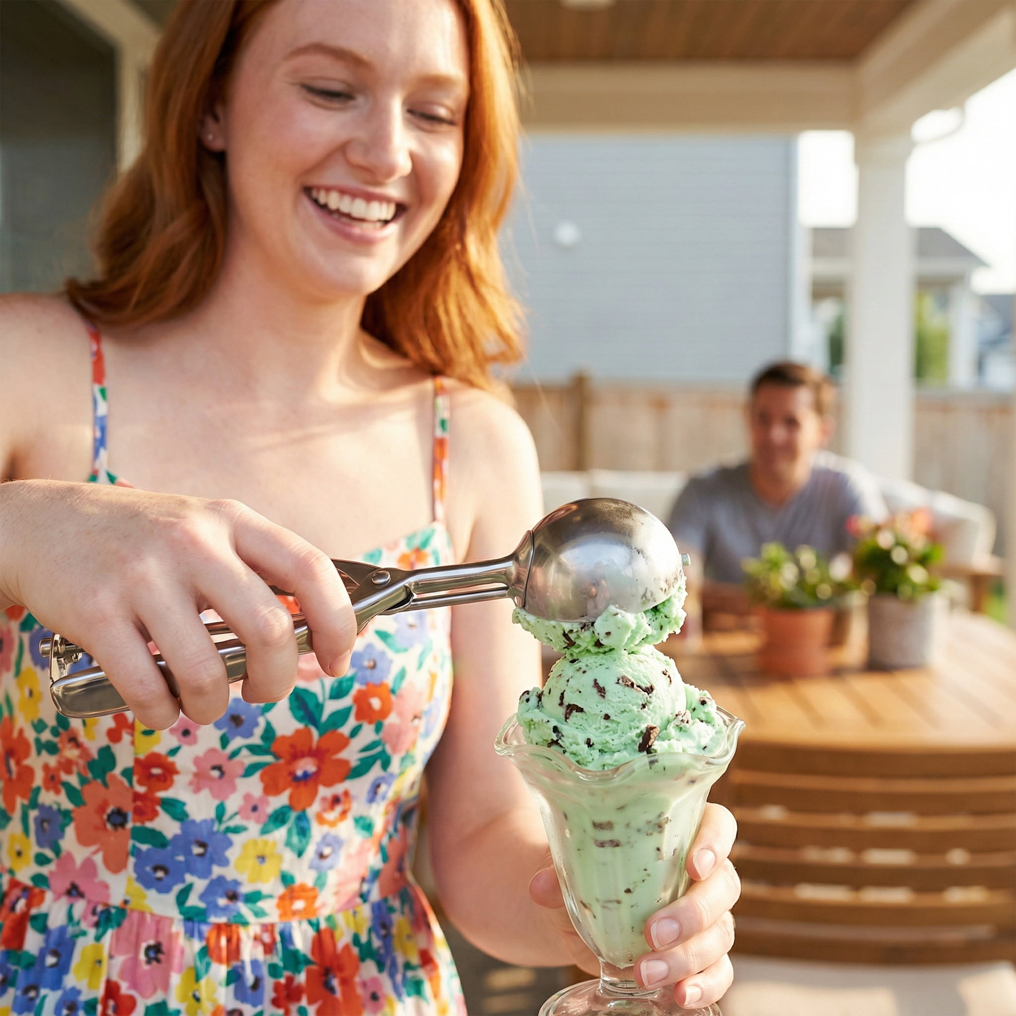 Unique Bargains Easy Clean Tool Stainless Steel Ice Cream Scoop Silver 9in