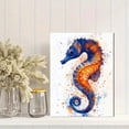 thumbnail image 2 of Qisvanset 12x16 Inch Watercolor Seahorse Canvas Wall Art, Marine Animal Artwork Coastal Home Wall Decor, 2 of 8