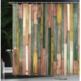 thumbnail image 4 of Ambesonne Wooden Print Shower Curtain, Brownish Rustic Art, 69"Wx84"L, Pale Redwood, 4 of 5