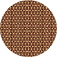 thumbnail image 1 of Ahgly Company Machine Washable Indoor Round Transitional Orange Area Rugs, 5' Round, 1 of 7