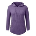 thumbnail image 6 of hotojiny Fashion Hoodies for Womens Fall Ribbed Knit Sweaters Comfy Long Sleeve Shirts Lightweight Casual Drawstring Sweatshirts, 6 of 6