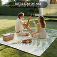 thumbnail image 4 of Summer Botanical Outdoor Rug for Patio/Deck/Porch, Non-Slip Large Area Rug 6 x 9 Ft, Green Palm Leaves Tropical Plant Indoor Outdoor Rugs Washable Area Rugs, Reversible Camping Rug Carpet Runner, 4 of 8