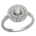 thumbnail image 1 of Alamode 3W493-9 Women Rhodium Brass Ring with AAA Grade CZ in Clear - Size 9, 1 of 1