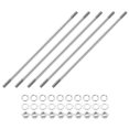 thumbnail image 1 of Uxcell 5 Pcs Vis à Double Extrémité, M6x210mm Acier Inoxydable 304 Boulons à Tige Double Filetage avec Écrous et Rondelles Plates et Verrouillables Boulon à Tige Double Extrémité pour Entretien de Maison, 1 of 6