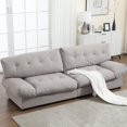 thumbnail image 5 of 96.46“ Modern Cloud Style Sofa, Velvet Couch, Comfy Padded Cloud Couch, Modern Loveseat, Deep Seat Couch, Minimalist Couch, Modular Sectional Sofa, Cloud Couch for Living Room (Gary), 5 of 9