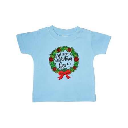 

Inktastic I Love Christmas with My Gigi Wreath Gift Baby Boy or Baby Girl T-Shirt