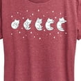 thumbnail image 3 of Instant Message - Cat Moon Phases - Women's Short Sleeve Graphic T-Shirt, 3 of 6
