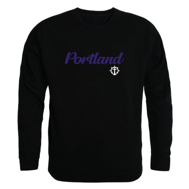 W Republic 556-363-BLK-04 Sweat-Shirt Homme Portland Pilots Script Crew, Noir - Extra Large