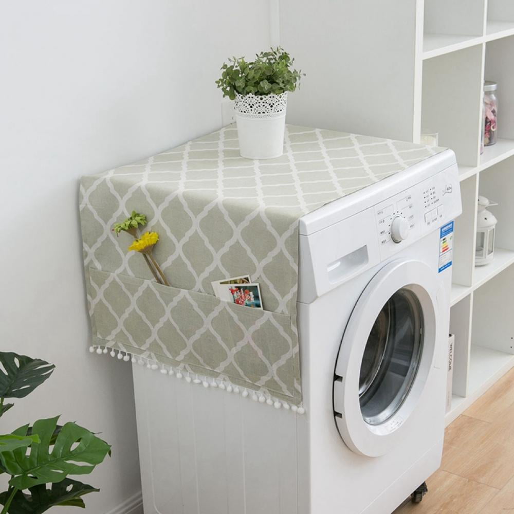 Details about   Zippered Washing Machine Laundry Cover Dust Free Top Open Load Washer Dryer 