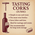 thumbnail image 2 of LD Carlson Tasting Corks (25/Bag), 2 of 5