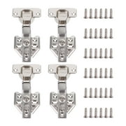 WynBing 4pcs Stainless Steel Cabinet Hinge Kitchen Cabinet Hinges Hydraulic Hinge with Screws