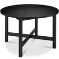 thumbnail image 3 of Best Choice Products 47In Round Solid Wood Dining Table, Modern Farmhouse Table For 4, Space Saving, Easy Assembly - Black, 3 of 11