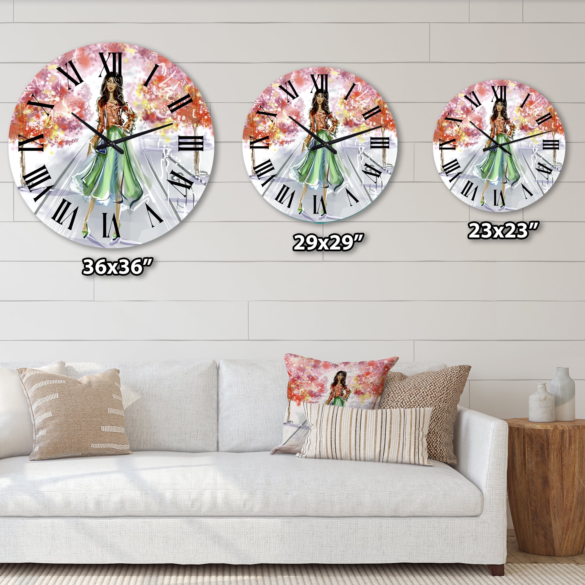 Designart 1 in Quartz Traditional Wall Clock
