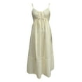 thumbnail image 4 of XDZJLR Robes pour Femmes Col en V Rayé à Bretelles Mode Détente Robe Sans Manches, 4 of 5