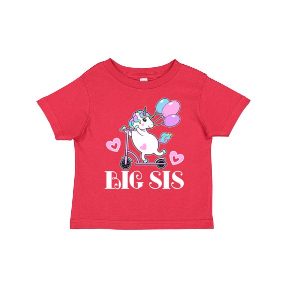 Inktastic Big Sis Unicorn Sister Announcement Girls Toddler T-Shirt