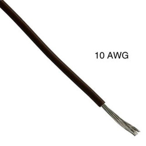 T0819-21-08 - WIRE STRANDED 10AWG 100FT BROWN TEW PVC FT1 600V 105C