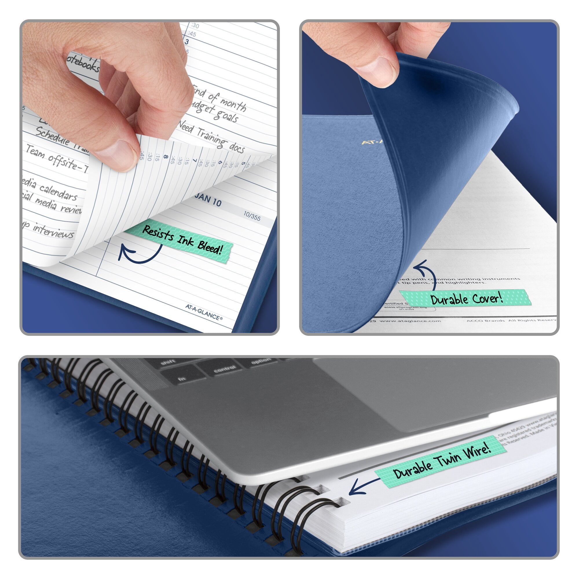 AT-A-GLANCE 2027 Weekly Appointment Book Planner Blue Large 8 14 x 11 - Weekly