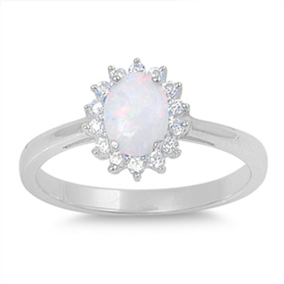 CHOOSE YOUR COLOR Sterling Silver Women's Clear CZ Promise Ring 925 Band 11mm White Female Size 6