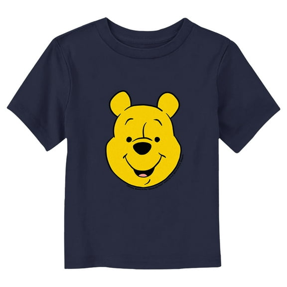 Toddler's Winnie the Pooh Bear Large Portrait  Graphic Tee Navy Blue 3T