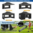 thumbnail image 2 of SANOPY 10x15 Pop Up Canopy Tent Heavy Duty with 4 Sidewalls Tents for Parties Outdoor Canopy Event Tent Wedding with Roller Bag, UV 50+ & Upgraded No Water, Thick Hexagonal Legs, Black, 2 of 9