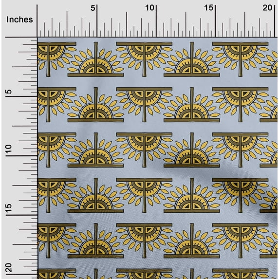 oneOone Cotton Flex Fabric Floral Block Print Fabric BTY 40 Inch Wide