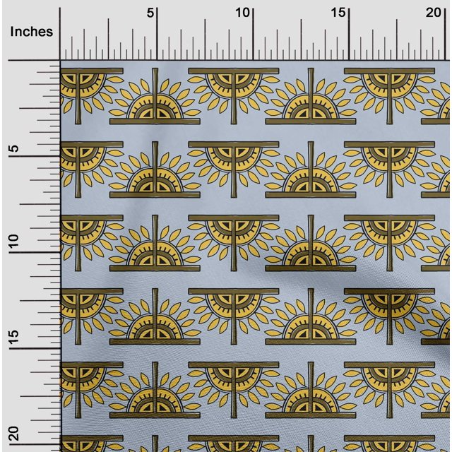 oneOone Cotton Flex Fabric Floral Block Print Fabric BTY 40 Inch Wide