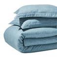 thumbnail image 2 of Superior Melange Flannel Cotton Duvet Set, Twin, Blue, 2 of 9