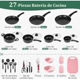 thumbnail image 2 of Batería de Cocina Antiadherente 27 Piezas – Incluye Sartenes, Cazos, Ollas y Utensilios, Fácil de Limpiar, Calentamiento Uniforme, Compatible con Múltiples Tipos de Estufa, 2 of 4