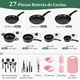 thumbnail image 2 of Batería de Cocina Antiadherente 27 Piezas – Incluye Sartenes, Cazos, Ollas y Utensilios, Fácil de Limpiar, Calentamiento Uniforme, Compatible con Múltiples Tipos de Estufa, 2 of 9