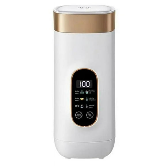 Portable Travel Electric Thermal Mug 650ml Hot Water Heating Cup Milk Boilers Mugs Cups EU Plug,White
