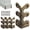 Bronze, variant on 4 Pcs Solid Brass Baseboard Corner Protectors, Skirting Board Corners Protectors, Vintage Metal Corners Protector for Table Corner Edge Cover, Furniture Safety Bracket with Screws