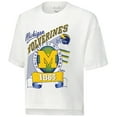 thumbnail image 2 of Women's Pressbox White Michigan Wolverines Rock & Roll Slub-T-Shirt, 2 of 3