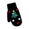 thumbnail image 2 of Cadancy Mittens for Women Xmas Tree Festival Cute Knitted Soft Winter Warm Gloves Elastic Cuffs Cold Weather Thick Holiday Party Cozy Christmas Gifts, 2 of 4