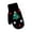 *1-Black, variant on Ladies Christmas Santa Knitted Mittens,Cute Pom-pom Design,Warm Holiday Party Gloves for Women,Black,Size Free Size