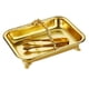 thumbnail image 4 of Bandeja porta toallas para invitados Bandeja decorativa para bodas en hoteles Bandeja rectangular para servir Dorado, 4 of 8