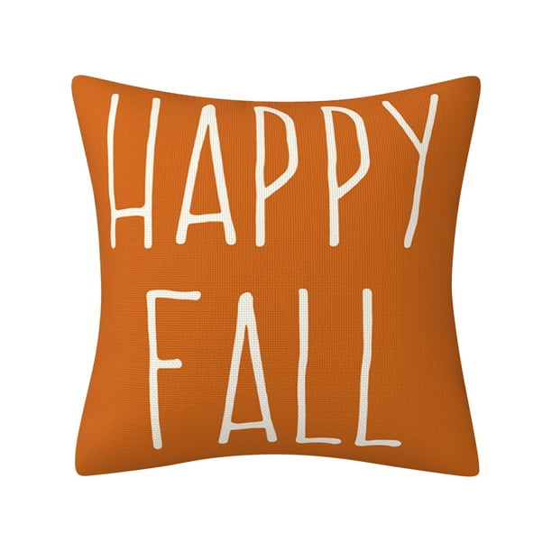 Happy Fall Pillow Covers,Fall Decor Pumpkin Maple Leaf Farmhouse Fall
