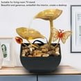 thumbnail image 6 of Home Desktop Fountain, Small DIY Lotus Leaf Butterfly Tabletop Circulating Waterfall Decoration for Office Living Room[110V], 6 of 9