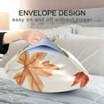 thumbnail image 4 of Yayeee Pillowcase Standard Size Set of 2 Satin Wrinkle Resistant Pillow Case, Brown Autumn Leaves, 4 of 7