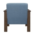 thumbnail image 5 of Lexicon Helena Mid-Century Solid Wood and Fabric Accent Chair in Walnut & Blue, 5 of 7