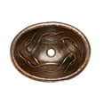 thumbnail image 2 of Premier Copper Products LO19RBDDB 19 in. Oval Braid Self Rimming Hammered Copper Sink, 2 of 3