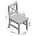 thumbnail image 2 of eHemco Solid Hard Wood X Back Kids Chair, Sage Green, Set of 2, 2 of 6