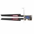 thumbnail image 4 of Carte WiFi 7260AC 2.4GHz 5GHz Bluetooth 4.0 1200Mbps PCIe X1 Adaptateur Réseau Sans Fil avec Double Antenne 10dBi pour PC, 4 of 5