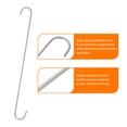 thumbnail image 4 of Uxcell Manganese Steel Long S Hooks S-shaped Hanging Hooks for Hanging Plant 2 Pcs Silver 16 Inch, 4 of 6