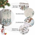 thumbnail image 4 of Snowman Christmas Shower Curtain, 36" x 72", Winter Berries Xmas Tree Squirrels Rustic Waterproof Bathroom Curtain Washable Shower Curtain Set with 12 Hooks, 4 of 6